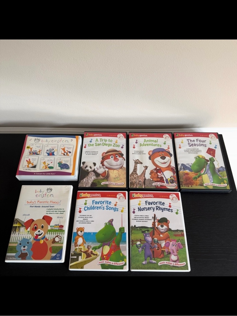 Baby Genius Baby Einstein DVD CD Lot Educational Nursery Rhymes Songs Toddler